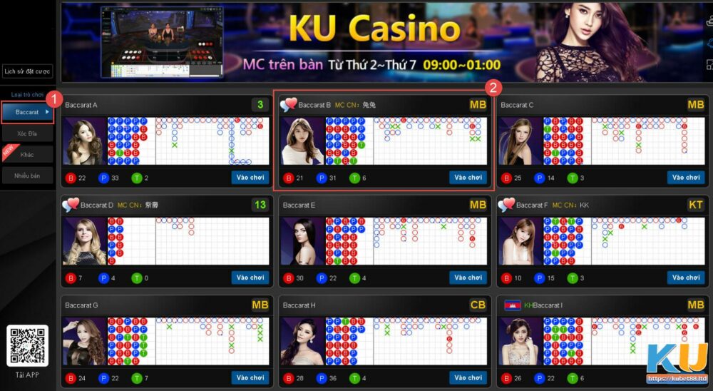 Kinh nghiệm cá cược Baccarat Kubet thắng lớn